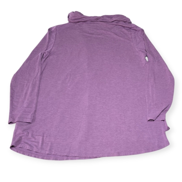 Soft Surroundings‎ Lisabetta Cowl Neck Tunic Top Grape Heather Purple L - Picture 6 of 6